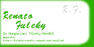 renato fuleky business card