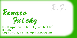 renato fuleky business card